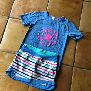 Ivivva Tennis Skirt and Dry Fit Top size 6